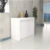 VE.CA.s.r.l. - Tavolo Consolle Marte - In Legno Nobilitato e Alluminio - Con Porta Prolunghe - Allungabile Fino a 3 Metri - Arredo Casa, Cucina - Colore: Bianco Lucido - Made in Italy