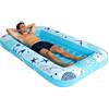 Générique Inflatable Tanning Pool Lounger - Compact Tanning Lounger with Cup Holder, Leak-Resistant Valve System | Sunbathing Lounge Raft - for Beach Lake Summer Vacation Resort Adulti Families
