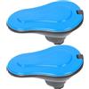Zerodeko Gabinetto Temporaneo in Plastica per Cantiere, 2 Pezzi Nero | Toilet Portatile Campeggio, Resistente alla Deformazione, Pratico per Outdoor e Cantiere
