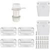 zeroupshop Kit di parti di ricambio per refrigeratore igloo: cerniere in plastica perni di scarico viti per casse 25-165QT