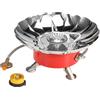 SMTYXS Fornello A Gas con Accensione Piezoelettrica Tubo Esteso Cottura All'aperto Bruciatore A Antivento Attrezzatura da Campeggio Pieghevole for Barbecue Picnic Facile da Cucinare