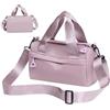 Wedhapy Mini borsone da donna Mini borsone da palestra in nylon da 9, 5x4, 7x5, 5 pollici palestra portatile/a tracolla/a spalla con tracolla regolabile cerniera piccola nero