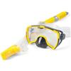 TAIZhiChen 2 Pezzi Set da Snorkeling con Maschera e Boccaglio Regolabile Maschera con Boccaglio Anti-Perdite per Immersioni, Mare, Piscina, Giallo, Adulto