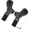 Garneck Manopole Manubrio per Bicicletta in Pa Nylon Nero 1 Paio Impugnatura Confortevole e Sicurezza Migliorata per Mountain Bike e Bici da Città