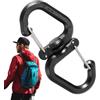 Generisch Moschettone girevole, clip robusta per attrezzature da trekking e attività all'aperto, struttura robusta a pom con design compatto resistente alla ruggine, progettato per resistere agli agenti