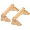 KICHOUSE Barre per Piegamenti Sulle Braccia in Legno Beige, 1 Paio