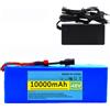 CQHZCL Batteria Per Ebike Da 48 V 10 Ah, Batteria Ricaricabile Agli Ioni Di Litio Con Caricabatterie, Batteria Impermeabile Agli Ioni Di Litio Per E-Bike, Scooter E Go-Kart (48V 10AH),T+DC