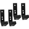 Hohopeti Supporto da Parete Gancio Robusto Nero per Bilanciere in PC 4 Pezzi Facile da Installare, per Garage Gym e Uso Commerciale per Bilancieri e Aste Manubri