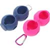WRITWAA Porta Palline da Golf Apertura Facile 2 Pezzi con Design a Doppio Strato Leggero e Portatile in Silicone e Clip per Attacco Rapido per Giocare in Movimento