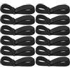 Housoutil 12 Pezzi Fascia in Nailon per Tappetino Yoga Nero, Leggera e Portatile Chiusura a Strappo, per Trasportare e Organizzare Materassini da Ginnastica