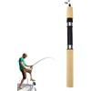 zwxqe Canna e mulinello da pesca sul ghiaccio,Canna da pesca sul ghiaccio, Canna da pesca telescopica, Canna da viaggio da pesca sul ghiaccio invernale, combo da pesca su ghiaccio per trota, oro, p