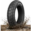 Generic 90/90-12 Pneumatico Tubeless, Ricambio Ruota Dirt Bike 12 Pollici, Gomma All-Terrain, Sostituzione Resistente 54J, Compatibilità Cerchio Anteriore Posteriore