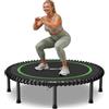 BCAN Mini trampolino pieghevole da 204 kg, 102 cm, per adulti con robuste corde in gomma, dispositivo di allenamento stabile e silenzioso, ideale per allenamento indoor/giardino