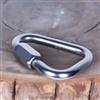 FUANA Moschettone triangolare resistente per connettore di bloccaggio in acciaio inossidabile arrampicata speleologia salvataggio antincendio attrezzature di sicurezza argento 8 mm