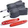 FengCan Camera d'aria per bicicletta, 700 x 18/25C, compatibile con 700 x 18C, 700 x 23C, 700 x 25C, camere d'aria da 28 pollici, FV60 mm, valvola Presta ETRTO 18/25-622, barre rosse (2 pezzi)