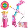 Jofuni Set con arco e freccia a forma di unicorno, per bambini, giocattolo luminoso per tiro con l'arco
