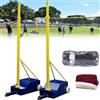 Generic Set di rete da badminton portatile con pali in metallo per cortile esterno, rete da tennis e pallavolo per sport da giardino facile installazione