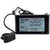 Dolvitrny Display LCD S900 per scooter elettrico da 24 V-72 V, protocollo UART, tachimetro con retroilluminazione, pannello contatore ABS per manubrio da 22,2 mm, nero