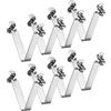 M METERXITY 8-Pack Graffette per Pagaia da Kayak 6mmx41mm Doppio Pulsante A V in Acciaio A Molla per Paletti da Tenda Graffette di Bloccaggio per Campeggio/Pagaia Kayak/Paletti