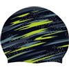 kwoifioy Per nuotatori adulti, in silicone per capelli lunghi con copertura per le orecchie, per pratica in piscina e allenamento a giri, cuffia da nuoto per capelli lunghi in silicone per allenamento in