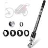 Feirdhoo Asse a innesto per rimorchio per bicicletta M12 x 1,0 (160-178 mm), adattatore per giunti Qeridoo, Croozer e Thule