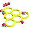 OSNIYAW Anelli piscina gioco galleggiante con 10 palline arcobaleno, piscina per giochi di gruppo, esercizi di gioco acquatico, giocattolo per attività acquatiche
