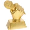 LIFKICH Premio Musicale in Resina Microfono Decorativo Oro, Leggero e Facile da Conservare, Come Riconoscimento per Concorsi Musicali