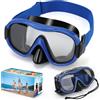 Body+ Maschera subacquea lavorata a maglia con cinturino regolabile - occhialini panoramici ultra comodi per immersioni e snorkeling