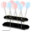 zwxqe Dart Stand, Clear Dart Storage Rack, Angled Display with 8 Capacity, Game Room Accessory for Organization, Family, Friends, Home Bar, Office Desk, Indoor Entertainment, 6.3x2.36x2.17 inch