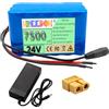 FREEDOH Batteria al Litio da 24 Volt, Pacco Batteria al Litio da 24 V 7,5 Ah, batterie Ricaricabili con Caricabatterie da 29,4 V e BMS