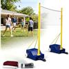 VZXATYOP Set Combinato Pallavolo/badminton, Pali Regolabili In Altezza | Sistema di rete Dual-Sport, regolazione a 4 livelli da 5-6,9 piedi,telaio resistente, con ruote, for scuola,cortile