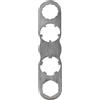 EfforPrac Chiave per pedali per bicicletta LOOK per pedali Keo, strumento di riparazione TC4 con 4 tipi di fori, strumento di manutenzione leggero antigraffio per ciclismo su strada MTB, argento, 13,3 x 3 x 0,3