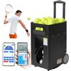 Generic Macchina per palline da tennis - Server automatico professionale con telecomando e app, trapani personalizzati pre-programmati, contiene 50 palline per principianti allenamento da soli