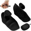 LUVDECO Impugnature imbottite per sollevamento pesi, 2 pezzi, in silicone antiscivolo, per trazioni, allenamento con manubri, impugnatura ergonomica, alternativa ai guanti da fitness, unisex, con