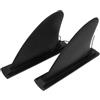 Housoutil 2 Pezzi Set di Pinne per Tavola da Surf Gonfiabile e Kayak in PVC Nero Installazione Facile e Adattamento Preciso, per Avventure Sull'acqua e Fiumi