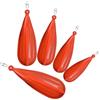 DIYEAH Set 5pezzi Tappi per Lancio in PVC Arancia, Esche Artificiali per Pesca, Riduce Resistenza all'Acqua, Pratico per Allenamento al Lancio