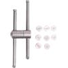 Kuuleyn Cue Stick Tip Press Strumento di compressione in acciaio inossidabile 8 Dischi rotondi intercambiabili con 4 alberi di regolazione zigrinati per dimensioni 10 mm 14 mm