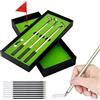 DAWRIS Set di Penne da Golf, Regalo da Golf da Tavolo Penna per Mazza da Golf Mini Set di Penne da Golf 3 Bastoncini per Penne da Golf con Mini Penna a Sfera Confezione Regalo per Golfisti