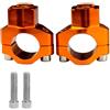RemixAst Kit rialzo per manubrio moto, in alluminio CNC, kit di sollevamento corto, arancione, estensore per manubrio resistente, per MTB e Dirt Bike, adattatore per barra resistente alle vibrazioni