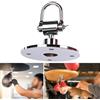 FUANA Gancio girevole in acciaio inox per palla da boxe MMA a pera, per sacco di sabbia da boxe con base rotante resistente, gancio leggero e portatile, 95 cm
