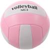 TOVINANNA Pallone da Pallavolo Morbido Misura Ufficiale 5 in Pvc con Pompa, Design Antiscivolo per Spiaggia e Scuola, Adatto Principianti e Adolescenti