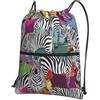 WHJSSF Zainetto con cerniera e coulisse, leggero, impermeabile, con tasca frontale e organizer interno, perfetto per viaggi, yoga ed escursioni