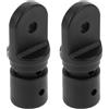 WESIEVYA Cappello Terminale per Occhiello Canopy in Nylon Plastica Nero 2 Pezzi