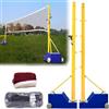 Generic Bastoni da pallavolo portatili con rete regolabile in altezza, set per sport all'aria aperta, con borsa portaoggetti su ruote