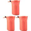 POPETPOP Sacchetto da Campeggio in Nylon Arancione 3 Pezzi Chiusura a Cordoncino per Sacco a Pelo e Coperta, Leggero per Avventure All'aperto e Trekking