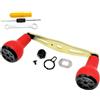 Lastdaytime Manico di alimentazione di lunghezza 110 mm per ABU S e per DAIWA S Baitcasting Drum Bobine in lega di alluminio leggera e materiale siliconico (mano destra oro rosso)