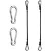 NUSITOU Set di 2 Cavi in Acciaio Inox 304 con 2 Moschettoni, Alta Resistenza e Struttura Robusta, Accessori per Allenamenti in Palestra e Scopi Decorativi