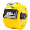 QOXEZY Clicker manuale per contare le persone, corpo in plastica con anello per dita, ideale per eventi, scuole e golf, 5,5 cm, giallo (giallo)