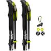Fizan Ultrax - Bastoni da trekking in alluminio, ultraleggeri, 260,8 g, zaino in spalla, bikepacking, sentieri escursionistici, regolabili, pieghevoli fino a 36,8 cm, vestibilità personalizzata