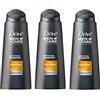DOVE Men+Care - Shampoo per capelli sottili e sottili, confezione da 3 (3 x 250 ml)